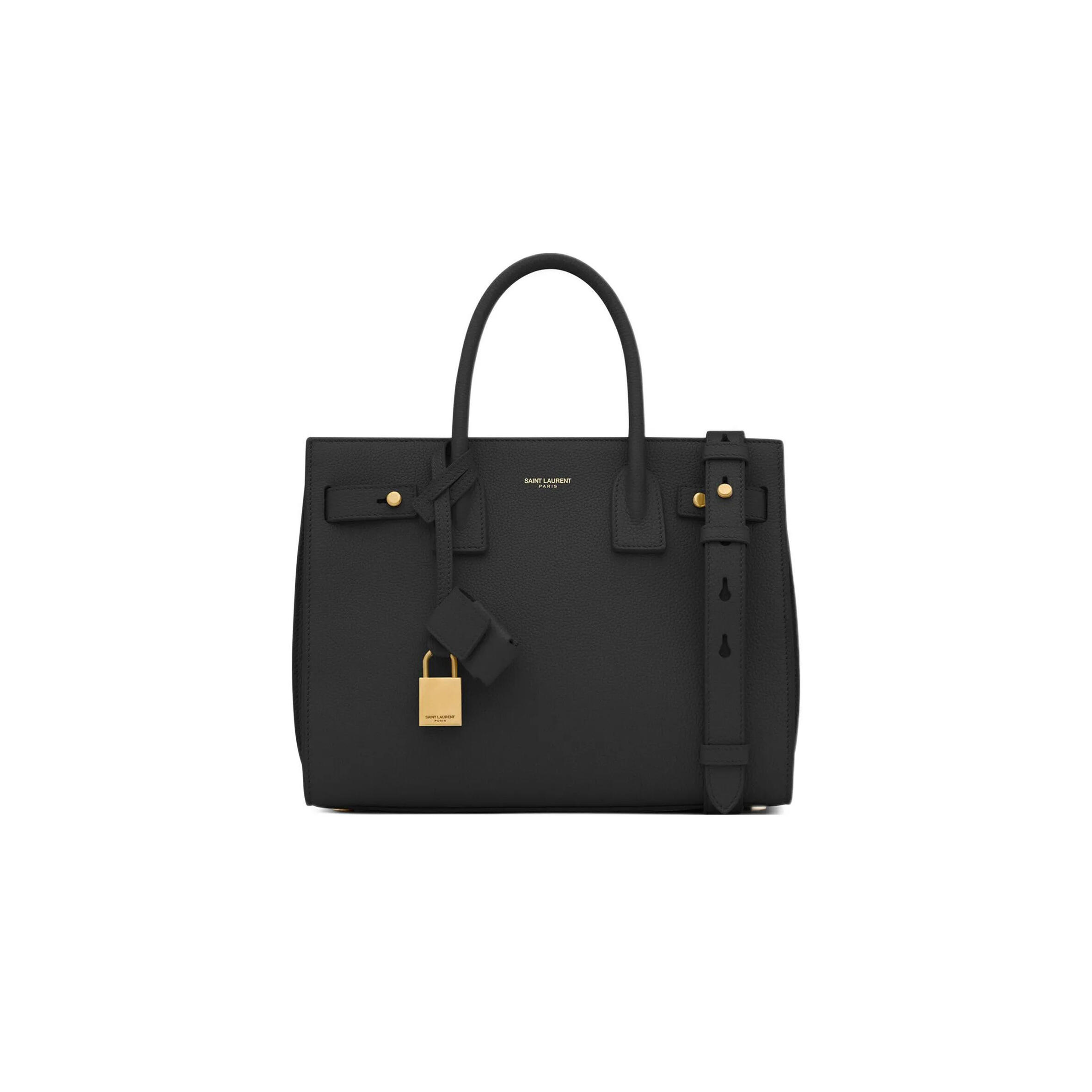 YSL SAC DE JOUR CALFSKIN CROSSBODY BAG BLACK 717448DTI0W1000 (32*25.5*15.5cm)